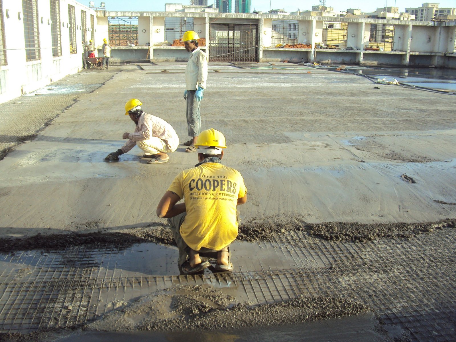 Concreting Above Weldmesh on Terrace